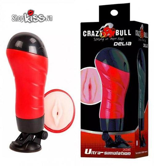 Âm đạo gắn tường rung Crazy Bull Delia