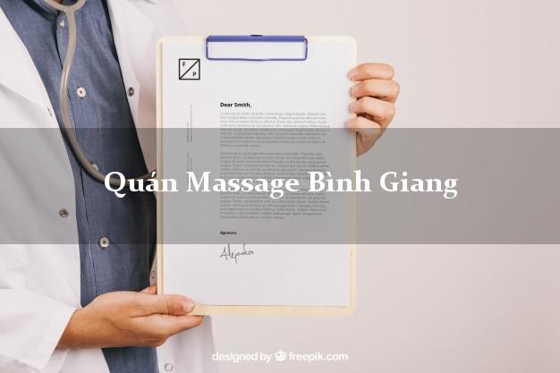 Quán Massage Bình Giang Hải Dương AZ