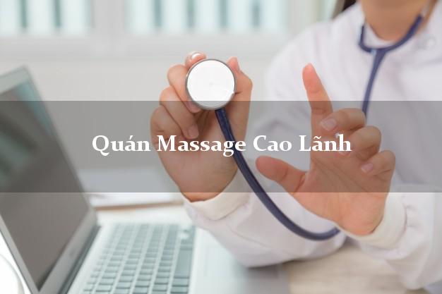 Quán Massage Cao Lãnh Đồng Tháp giá rẻ